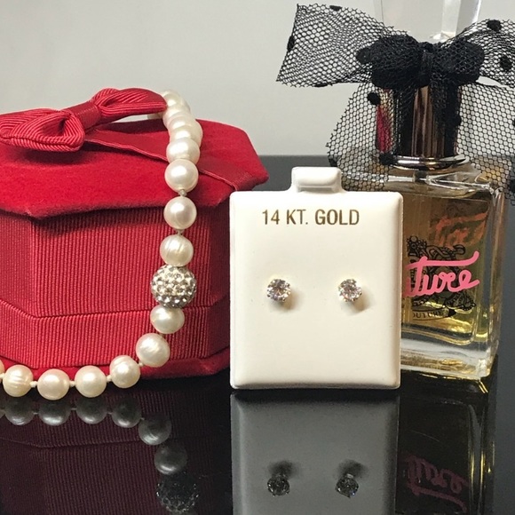 @danglina Jewelry - 14k solid gold lab created 1ct diamond earrings